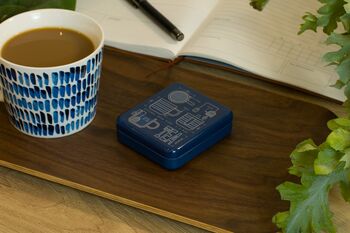 Tea Bag Travel Pocket Tin Tea Lover Gift Storage Box | Brew Print, 2 of 5