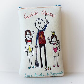 Personalised Embroidered Grandad's Glasses Case, 12 of 12