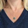The Circle Emerald May Birthstone Necklace, Silver, thumbnail 2 of 8