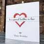 Personalised Birthday Card For Brother In Law – Special Elegant Keepsake – Handmade Gift For Brother In Law – Milestone Greeting Card, thumbnail 1 of 4