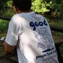 'Good People, Food And Mood' White Organic Cotton T Shirt, thumbnail 1 of 5