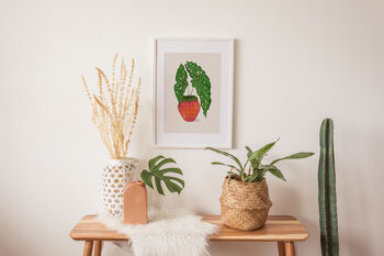 Begonia Houseplant Illustrated A4 Plant Art Print, 5 of 12