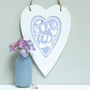 Personalised New Baby Heart Print Blue, thumbnail 1 of 4