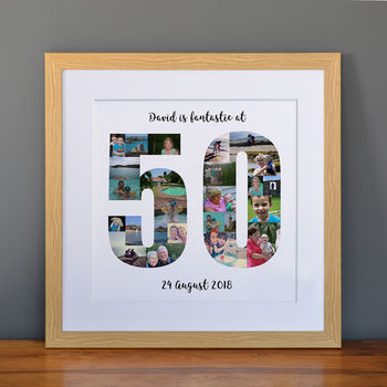 Personalised 50th Birthday Photo Collage, 4 of 8