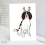 Black Springer Spaniel Christmas Card, thumbnail 1 of 6