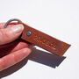 Hand Crafted Personalised Leather Flag Keyring, thumbnail 7 of 9