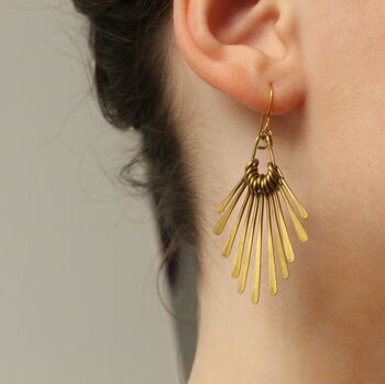 Art Deco Chandelier Fringe Earrings, 5 of 7