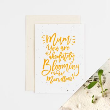 Blooming Marvellous Mum Plantable Mothers Day Card, 3 of 9