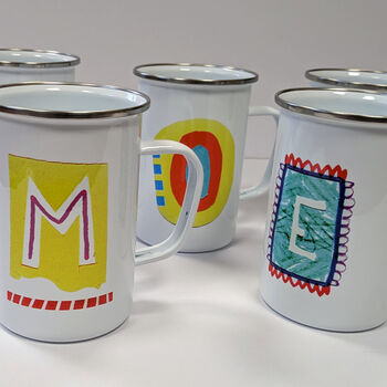 Large Enamel Alphabet Mug, 8 of 11