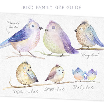 Personalised Bird Family Print, 5 of 11