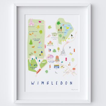 Map Of Wimbledon Village Art Print, 3 of 3