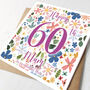 Personalised 60th Birthday Card For Her, thumbnail 1 of 2