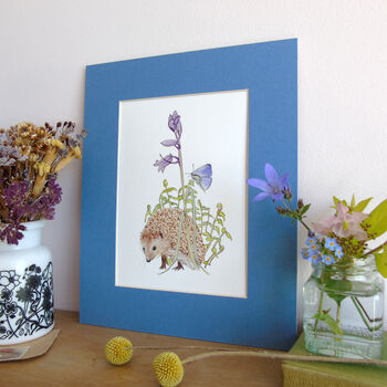 Hedgehog And Bluebell A5 Giclee Fine Art Print, 7 of 12