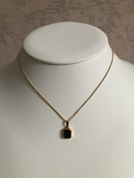 18 K Gold Emerald Pendant Necklace, 9 of 9