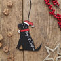 Black Labrador Dog Christmas Decoration Personalisation Available, thumbnail 3 of 5