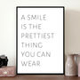 'A Smile Is The Prettiest Thing' Poster, thumbnail 1 of 1