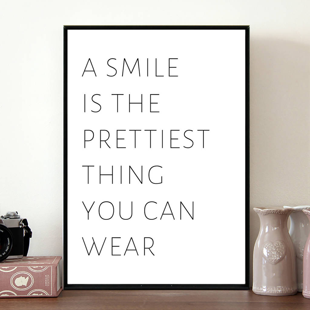 'A Smile Is The Prettiest Thing' Poster