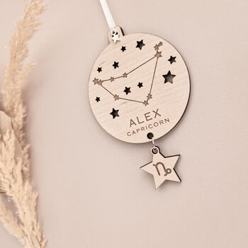 Personalised Zodiac Star Sign Ornament Christmas Tree, 5 of 8
