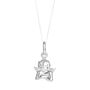 Sterling Silver Large Puffy Cherub Pendant Charm, thumbnail 2 of 8