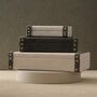 Handmade Neutral Leather Box Set With Gold Rivet Detail, thumbnail 7 of 7