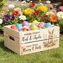 Personalised Cute Bunny Easter Egg Hunt Crate, thumbnail 1 of 2