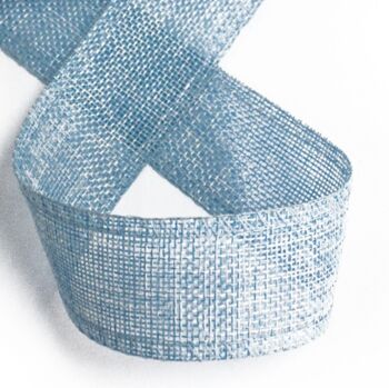 Luxury Baby Blue Cotton Ribbon 20 Metres Roll, 2 of 2