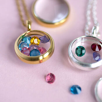 Create Your Own Family Birthstone Locket Necklace, 4 of 7