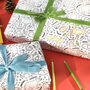 Colouring In Christmas Animals Wrapping Paper, thumbnail 1 of 12