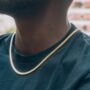 Gold Plated 4mm Miami Cuban Link 925 Sterling Silver Chain, thumbnail 1 of 12