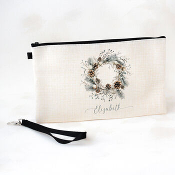 Personalised Make Up Accessory Bag, Compact, Stylish Gift For Her And Teachers, Removable Wrist Strap, Christmas Gift, 4 of 8