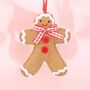 Felt Gingerbread Man Decoration, thumbnail 1 of 3