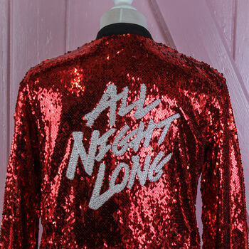 Red All Night Long Sequin Jacket, 3 of 9
