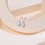 Sterling Silver White Opal Drop Earrings, thumbnail 6 of 12