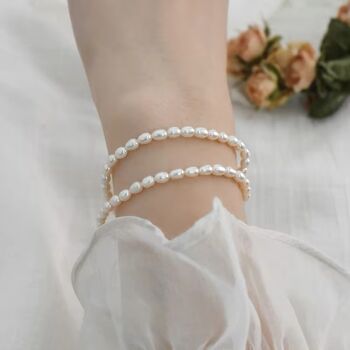 Sasha Ivory Silver Pearl Ball Charm Gift Bracelet, 2 of 5