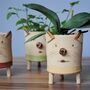 Cat Face Ceramic Plant Pot, thumbnail 5 of 9