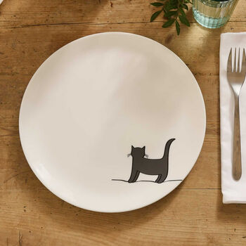 Cat Dinner Plates, Set Of Four, Fine Bone China, 4 of 8