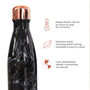 Marble Reusable Metal Water Bottle, Black Or White, thumbnail 4 of 5