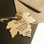 Autumn Leaf Hanging Wood Save The Date, thumbnail 2 of 3