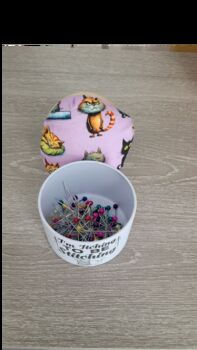 Cat Style Pin Cushion And Tin | Fun Sewing Gift, 5 of 5