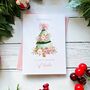 Personalised Pink Christmas Tree Card, thumbnail 4 of 4