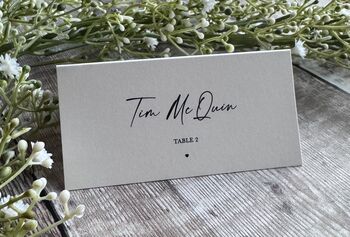 Wedding Table Guests Place Name Card Personalised, 3 of 12