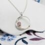 Rose Quartz Sterling Silver Pendant, thumbnail 3 of 8