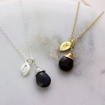 Silver Or Gold Wrapped Birthstone Initial Necklace, 4 of 11