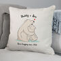 Personalised Bear Daddy And Bear Cub Cushion, thumbnail 1 of 4