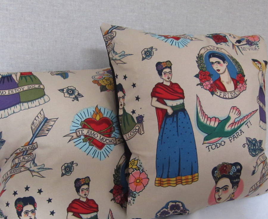 Frida Kahlo Mexican Cushion Cover By Twentysevenpalms