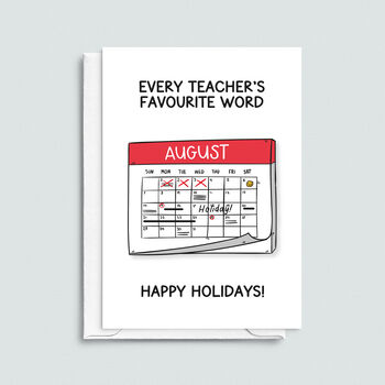'Happy Holidays' Funny Card For Teacher, 2 of 2