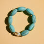 Chunky Turquoise Bead Stretch Bracelet, thumbnail 1 of 6
