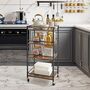 Industrial Bar Carts Kitchen Storage Serving Trolley, thumbnail 3 of 7