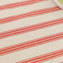Red Stripe Cotton Dining Table Runner, thumbnail 4 of 5