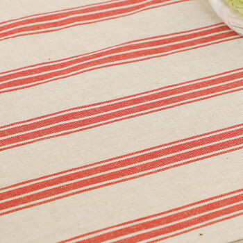 Red Stripe Cotton Dining Table Runner, 4 of 5